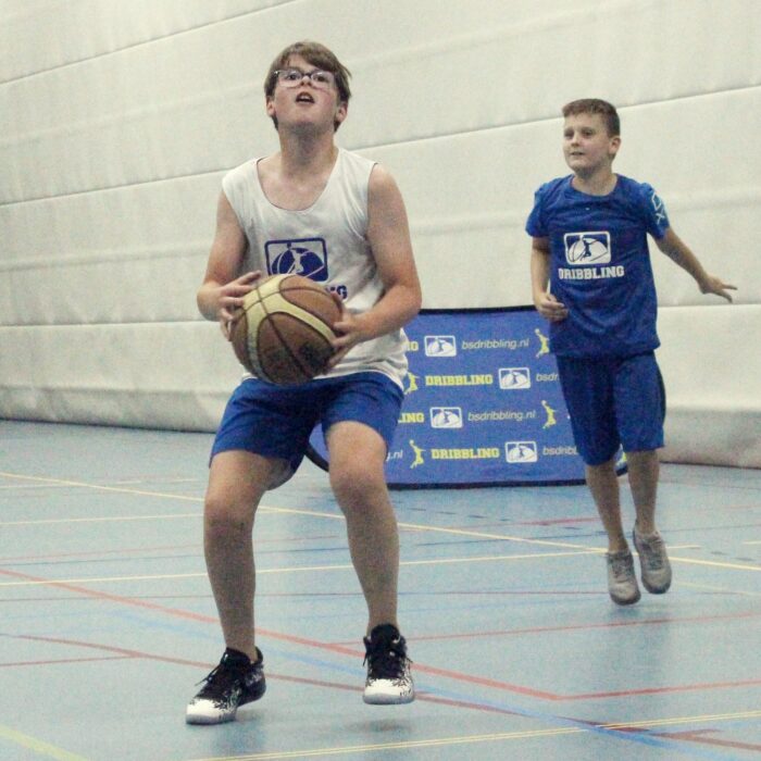 Dribbling basketball school