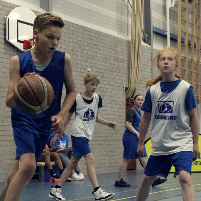 Dribbling basketball school