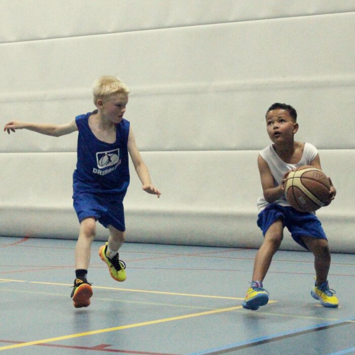 Dribbling basketball school