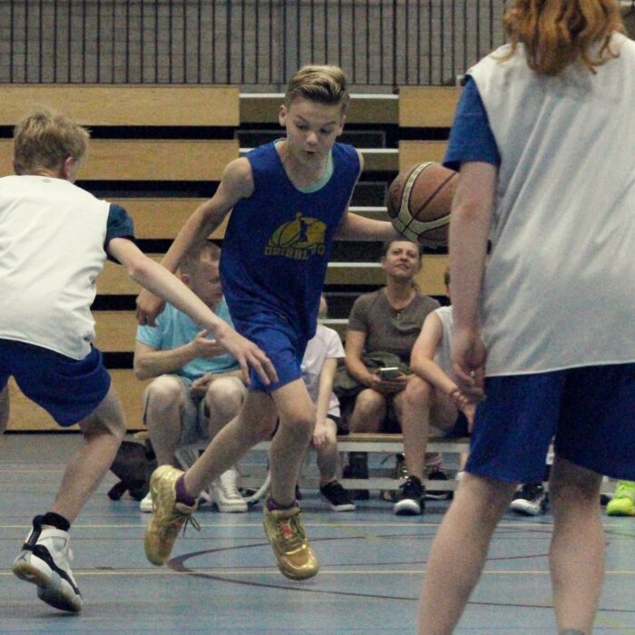 Dribbling basketball school