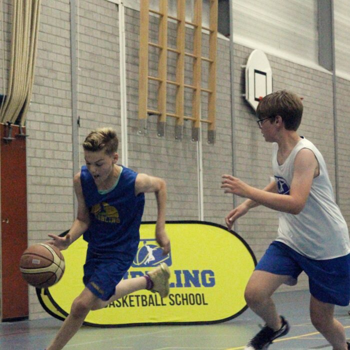 Dribbling basketball school