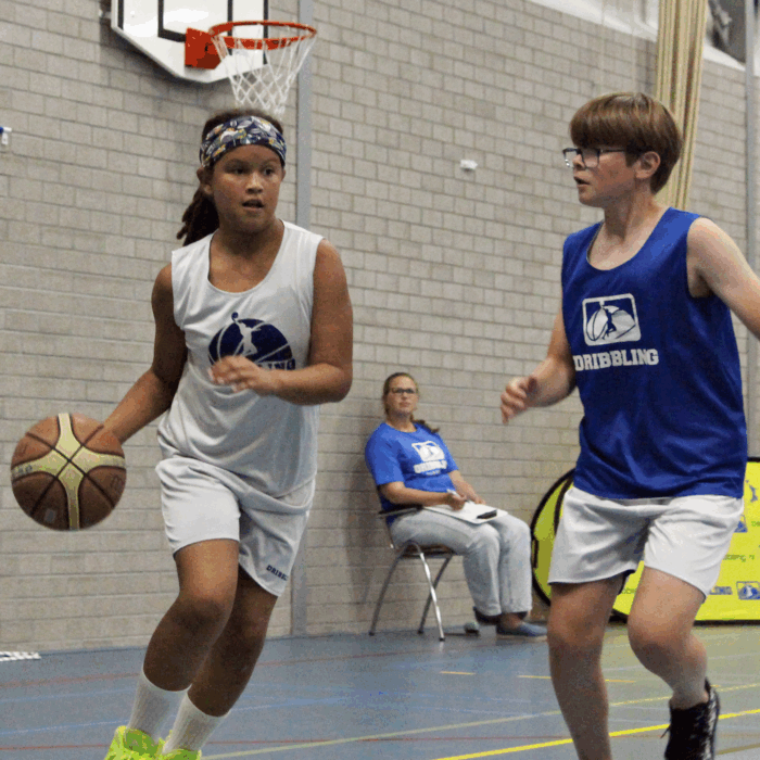 Dribbling basketball school