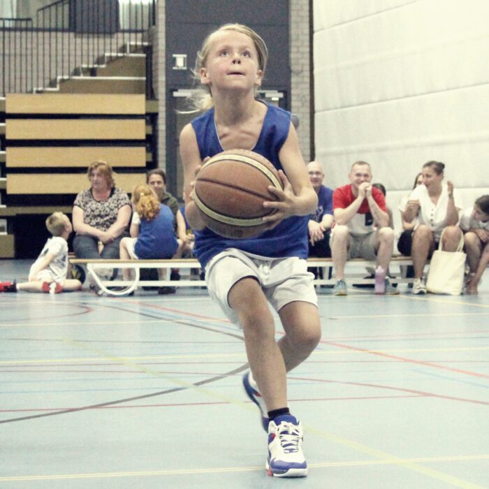 Dribbling basketball school