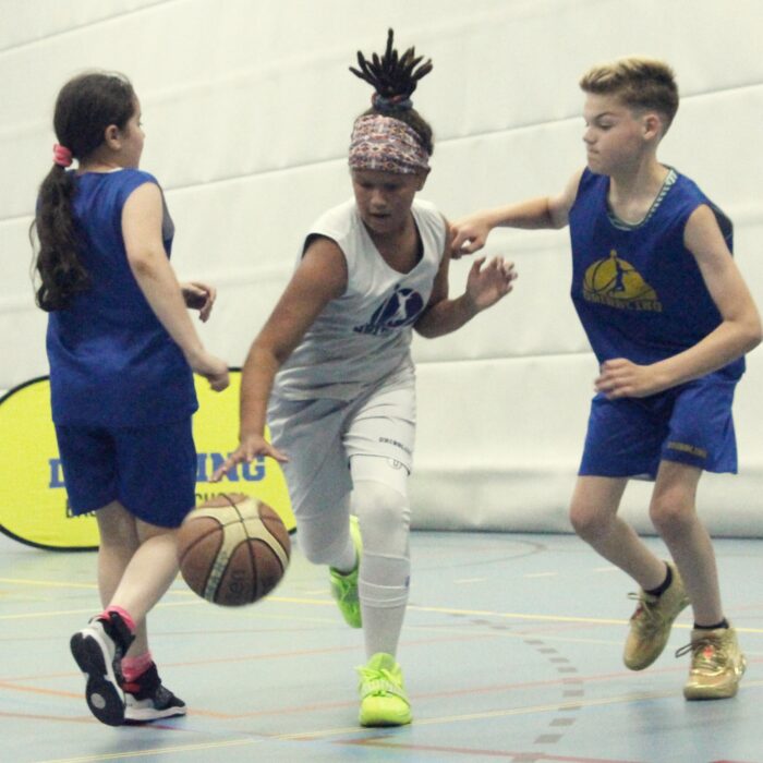 Dribbling basketball school