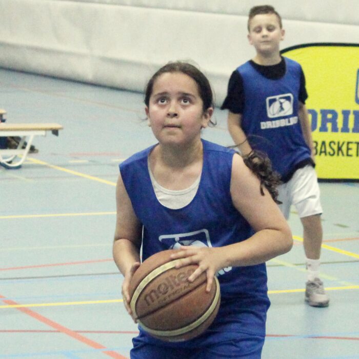 Dribbling basketball school