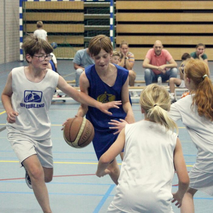 Dribbling basketball school
