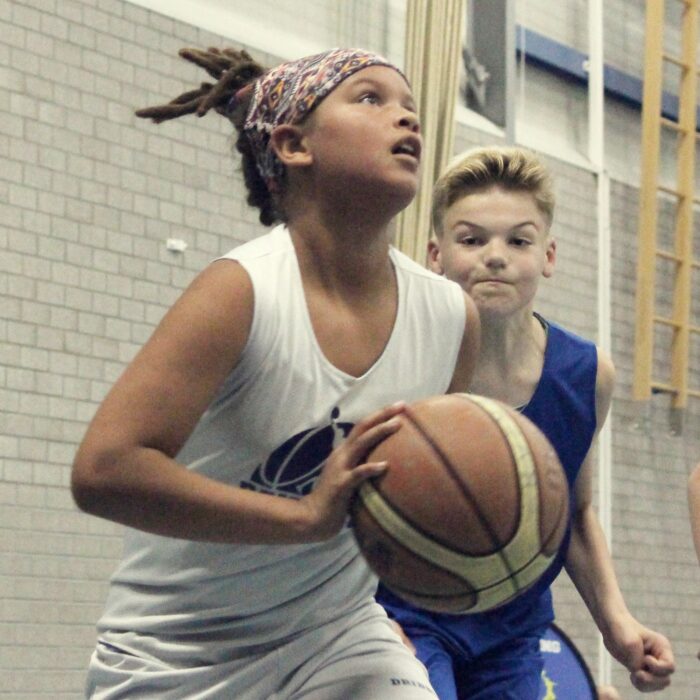 Dribbling basketball school